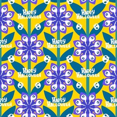 Halloween ghost seamless cute cartoon pattern for wrapping paper and fabrics