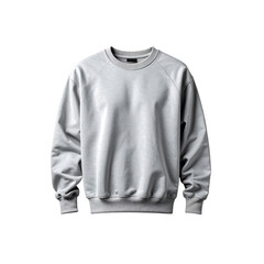 Stylish light gray sweatshirt apparel for casual wear isolated on transparent background