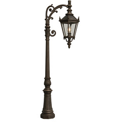 Vintage ornamental street lamppost isolated on transparent background