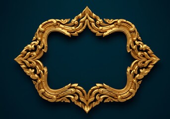 Ornate gold frame with intricate floral and leafy carvings