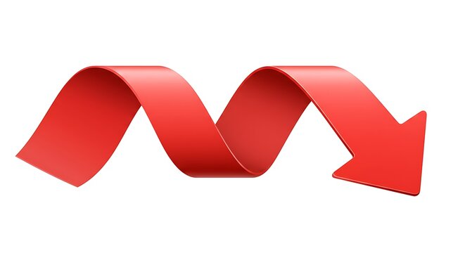 Red wavy arrow pointing downward and to the right