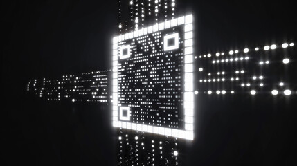 Scanning QR Pattern with Tech Effect