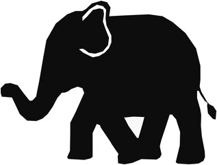 silhouette of elephant