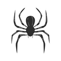 Obraz premium Spider Silhouette Illustration. Arachnid Symbolism And Halloween Theme. Isolated Vector Illustration