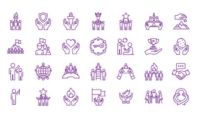 Fototapeta premium Teamwork collaboration success achievement growth vector