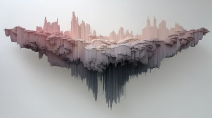 Fototapeta premium Abstract three-dimensional landscape artwork.