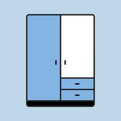 Cupboard vector icon. Furniture sign
