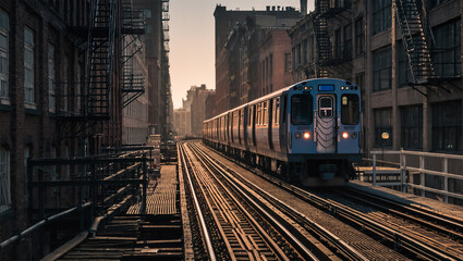 railway bridge in the night