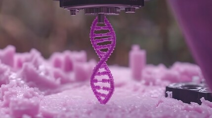 3d printed dna helix model.