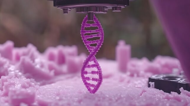 3d printed dna helix model.