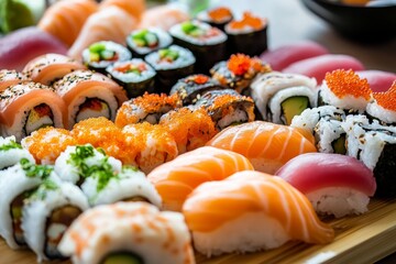 Unlimited sushi dining experience  savor a variety of fresh rolls and delicacies