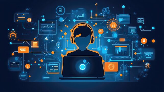 Technical Support with Assistance Icons for Ongoing Customer Help Services Representing 24/7 Support IT Solutions and Digital Customer Assistance for Seamless Business Operations