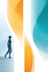 Journey toward self-discovery through struggles and acceptance in a vibrant split design
