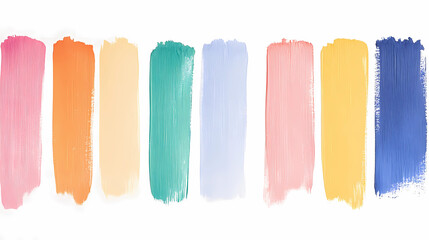 Fototapeta premium A vibrant lithograph print featuring joyful rainbow-colored paint strokes on a textured background, perfect for adding a burst of color to creative projects. This expressive multicolor artwork