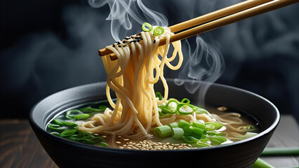 stir fried noodles with chopsticks