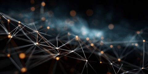 Illuminated Network: Abstract Mesh of Light and Shadow