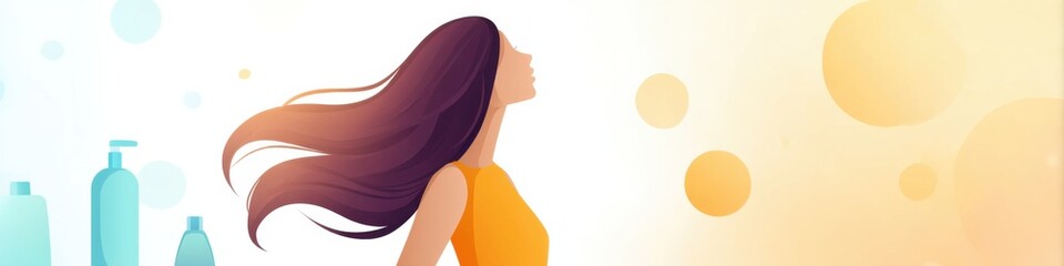 Allergic reaction to hair products with tips for prevention and awareness of symptoms in a vibrant illustration