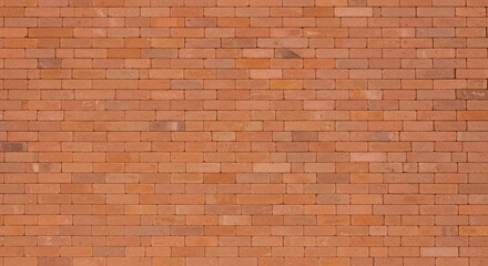 A uniform wall of reddish-orange bricks