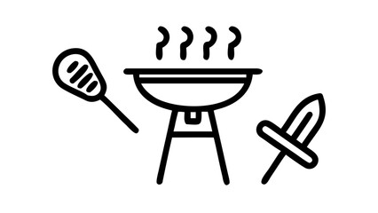 Sausage on a fork with a knife, a perfect vector illustration of dinner cutlery, Sausage on a fork with a knife, a perfect vector illustration of dinner cutlery