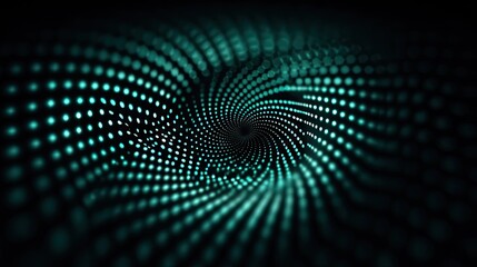 Fototapeta premium Abstract swirling pattern of glowing dots.