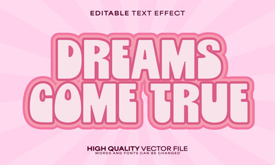 Retro text effect, editable text effect and pink 3d font style bold shadow girl poster design