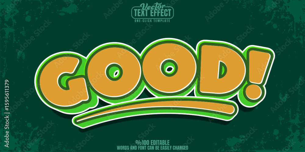 Poster retro editable text effect, customizable 80s and vibes 3d font style