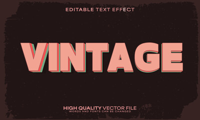 Retro classic text effect, editable text effect and vintage 3d font style bold shadow oldschool poster design