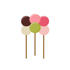 Dango Skewers Flat Vector Icon