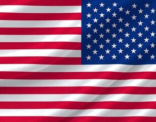 Naklejka premium American flag waving