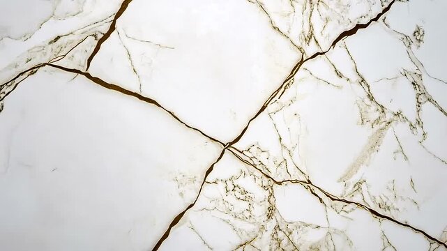 Elegant White Marble Texture with Golden Veins Seamlessly Looping Background Animation