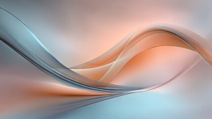 Obraz premium Abstract flowing lines in pastel tones.