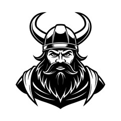 Viking Chef Mascot With Horned Chef Hat Vector