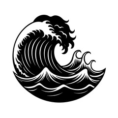 Wave Rising Against The Sky Vector