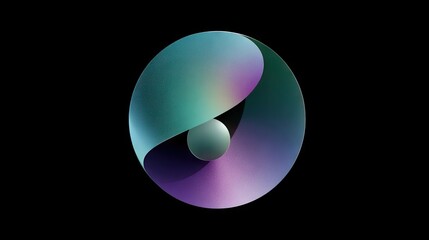 Abstract design with layered circles in vibrant hues.