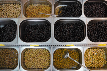 Olive varieties sold in delicatessens