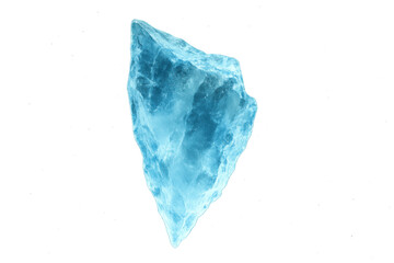 Obraz premium Ice chunk floating gracefully on a transparent background, perfect for creative compositing and enhancing visual projects