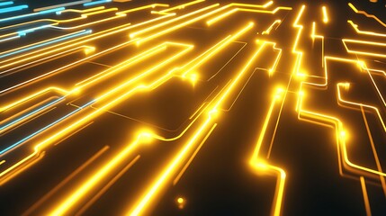 Abstract glowing circuit lines (1)
