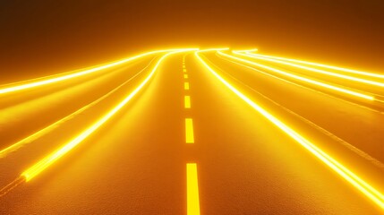 Neon yellow highway