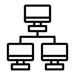 Ethernet vector line icon design