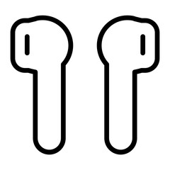 Ear Buds vector line icon design