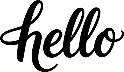 Elegant Handwritten Hello Typography