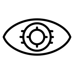 Eye Tracking  vector line icon design