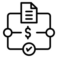 Smart Contracts  vector line icon design