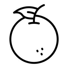 Orange vector line icon design