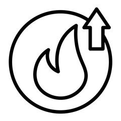 Calories vector line icon design