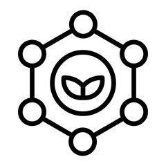 Antioxidants vector line icon design