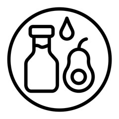 Healthy Fats vector line icon design