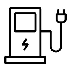 Electric Charge vector line icon design