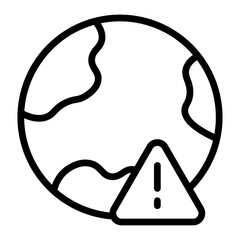 Hazards vector line icon design
