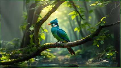 Fototapeta premium blue and yellow macaw